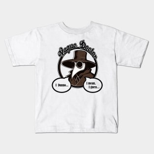 Vague Doctor - Black Outlined Version With Brown Accent Colors Kids T-Shirt